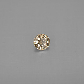 Diamant jaune naturelle coupe roude, 0,17 ct, VS