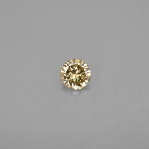 Diamant jaune naturelle coupe roude, 0,20 ct, VS