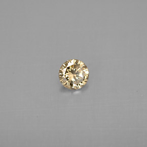 Diamant jaune naturelle coupe roude, 0,20 ct, VS