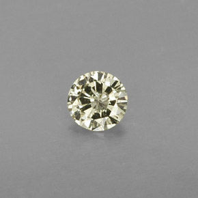 Diamant jaune naturelle coupe roude, 0,19 ct, SI