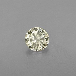 Diamant jaune naturelle coupe roude, 0,19 ct, SI