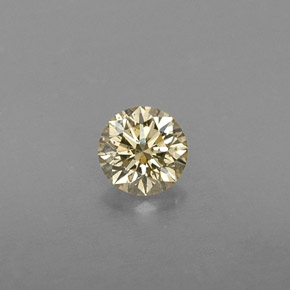 Diamant jaune naturelle coupe roude, 0,24 ct, VS