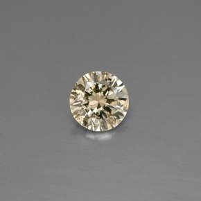 Diamant jaune naturelle coupe roude, 0,16 ct, VS
