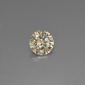 Diamant jaune naturelle coupe roude, 0,16 ct, VS