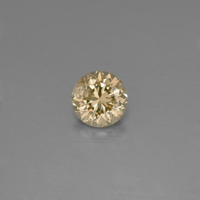 Diamant jaune naturelle coupe roude, 0,15 ct, VS