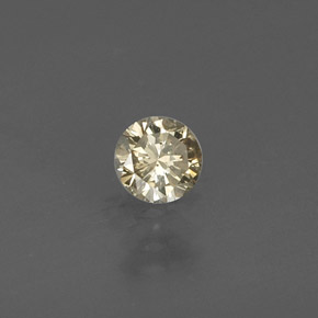 Diamant jaune naturelle coupe roude, 0,17 ct, VS