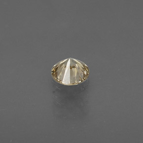 Diamant champagne naturelle coupe roude, 0,16 ct, VS