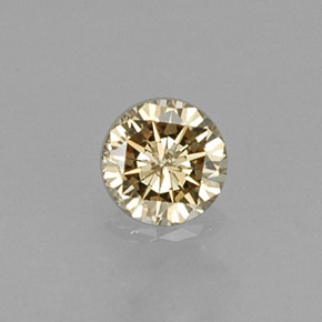 Diamant jaune naturelle coupe roude, 0,14 ct, VS