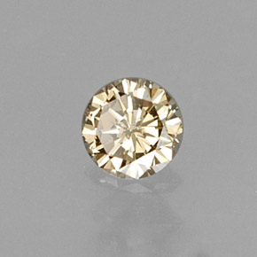 Diamant jaune naturelle coupe roude, 0,14 ct, VS