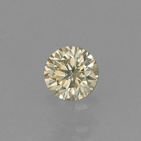 Diamant jaune naturelle coupe roude, 0,14 ct, VS