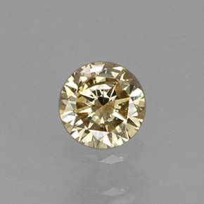 Diamant Champagne naturelle Coupe roude, 0.20 ct, VS