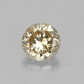 Diamant jaune naturelle coupe roude, 0,17 ct, VS