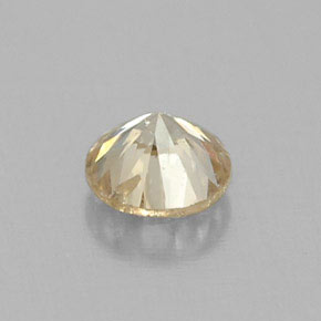 Diamant jaune naturelle coupe roude, 0,17 ct, VS