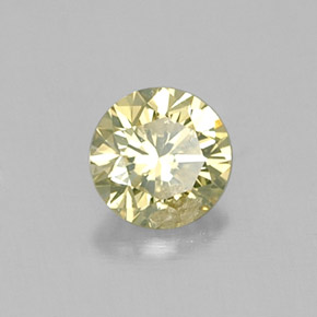 Diamant jaune naturelle coupe roude, 0,15 ct, VS