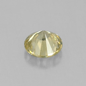 Diamant jaune naturelle coupe roude, 0,15 ct, VS