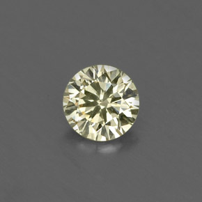 Diamant jaune naturelle coupe roude, 0,17 ct, VS