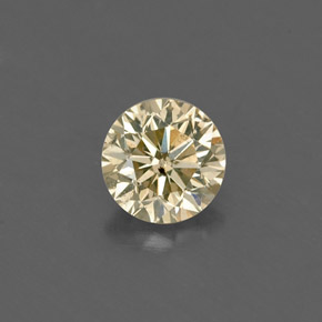 Diamant Champagne naturelle Coupe roude, 0.23 ct, VS