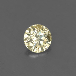 Diamant jaune naturelle coupe roude, 0,16 ct, VS-SI