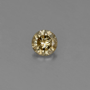 Diamant jaune naturelle coupe roude, 0,20 ct, VS