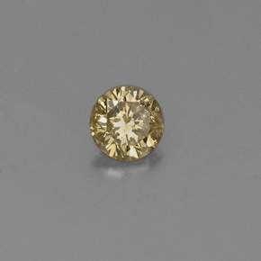 Diamant jaune naturelle coupe roude, 0,20 ct, VS