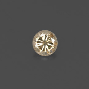 Diamant jaune naturelle coupe roude, 0,18 ct, VS