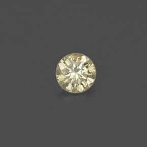 Diamant jaune naturelle coupe roude, 0,15 ct, VS