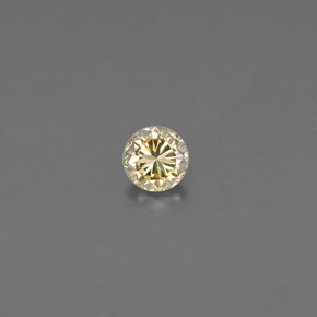 Diamant jaune naturelle coupe roude, 0,09 ct, VS