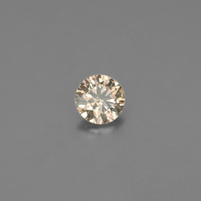 Diamant marron naturelle coupe roude, 0,15 ct, VS