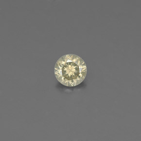 Diamant jaune naturelle coupe roude, 0,10 ct, VS