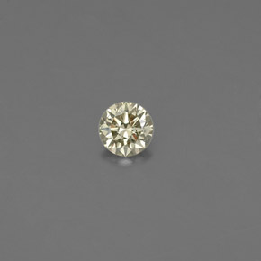 Diamant jaune naturelle coupe roude, 0,09 ct, VS