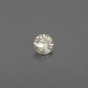 Diamant jaune naturelle coupe roude, 0,08 ct, VS
