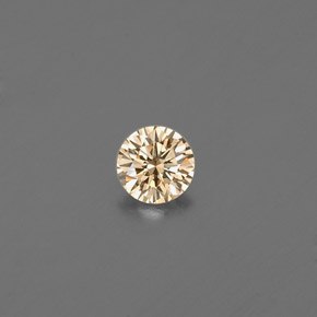 Diamant jaune naturelle coupe roude, 0,09 ct, VS