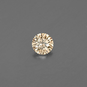 Diamant jaune naturelle coupe roude, 0,09 ct, VS