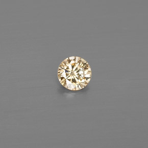 Diamant jaune naturelle coupe roude, 0,12 ct, VS
