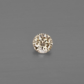 Diamant jaune naturelle coupe roude, 0,08 ct, VS