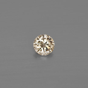 Diamant jaune naturelle coupe roude, 0,08 ct, VS