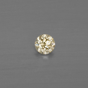 Diamant jaune naturelle coupe roude, 0,08 ct, VS
