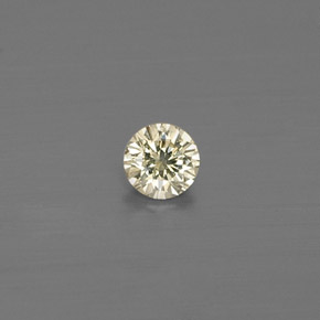 Diamant jaune naturelle coupe roude, 0,09 ct, VS