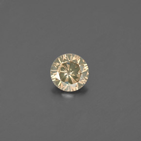 Diamant jaune naturelle coupe roude, 0,20 ct, VS