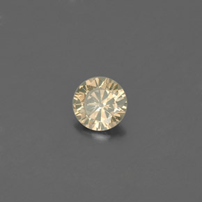 Diamant jaune naturelle coupe roude, 0,20 ct, VS
