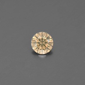 Diamant Champagne naturelle Coupe roude, 0.18 ct, VS