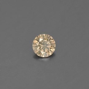 Diamant Champagne naturelle Coupe roude, 0.18 ct, VS