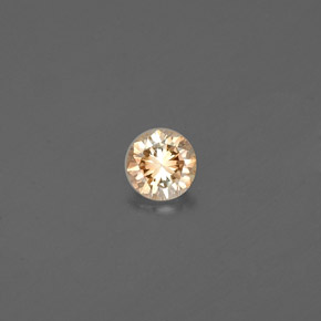 Diamant Champagne naturelle Coupe roude, 0.12 ct, VS