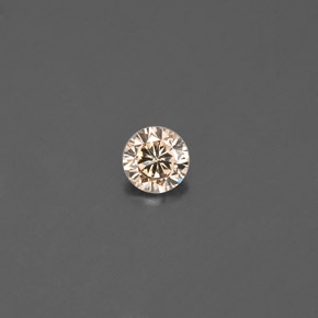 Diamant Champagne naturelle Coupe roude, 0.11 ct, VS