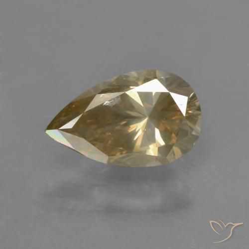 0.96ct Naturel Cognac Diamant, En forme de poire, SI