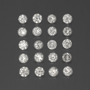 Achetez naturel ct Blanc Diamant gems, Coupe roude, En provenance Afrique du Sud chez GemSelect. En stock, livraison internationale!
