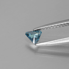 Diamant Bleu naturelle Trillion, 0.12 ct, SI