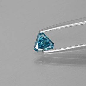 Diamant bleue naturelle trillion, 0,18 ct, SI