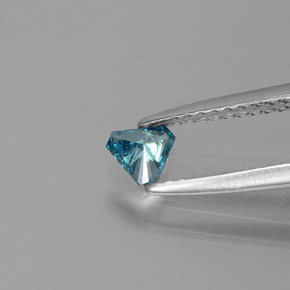 Diamant bleue naturelle trillion, 0,18 ct, SI