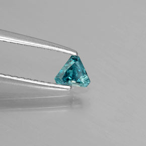 Diamant Bleu naturelle Trillion, 0.16 ct, SI